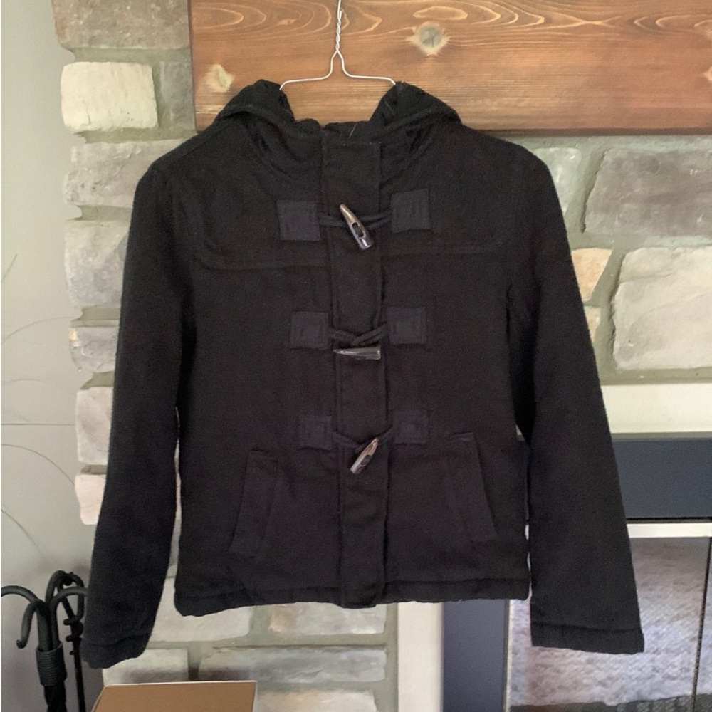 Girls Black peacoat size 10 jacket
